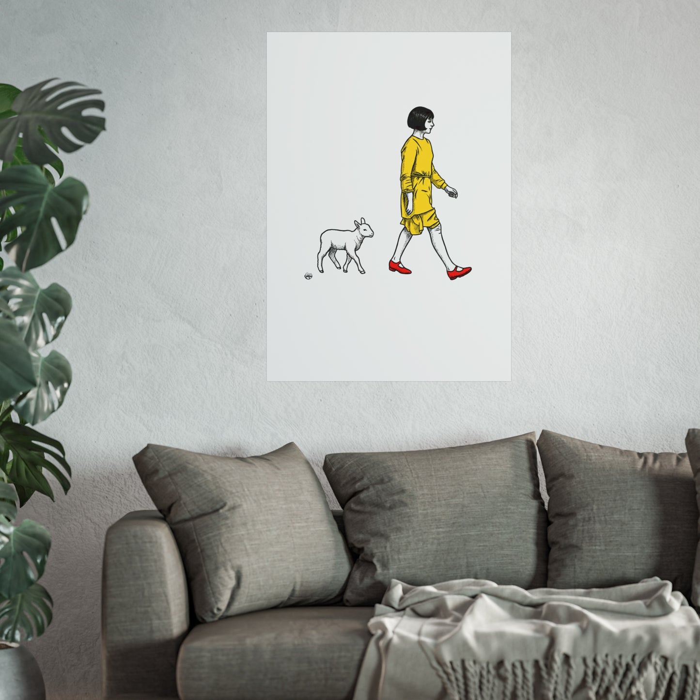 Violet and the lamb Fine Art Posters