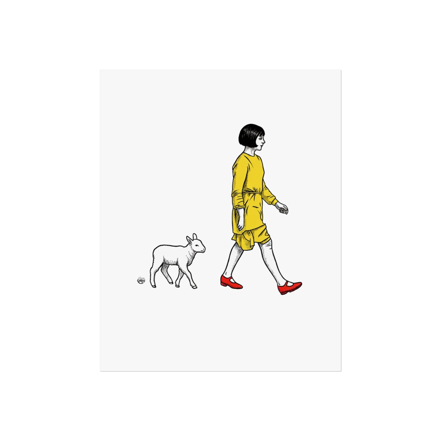 Violet and the lamb Fine Art Posters