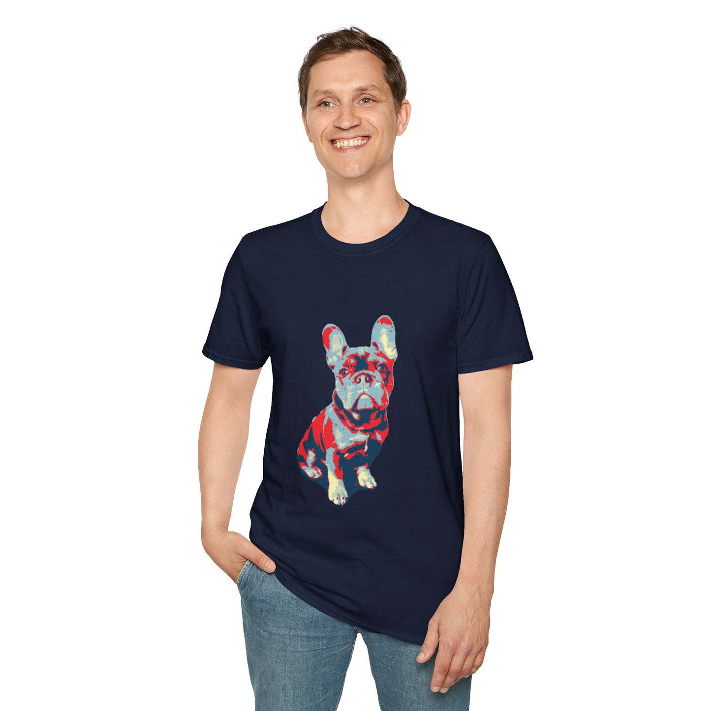 French Buldog Unisex Softstyle T-Shirt
