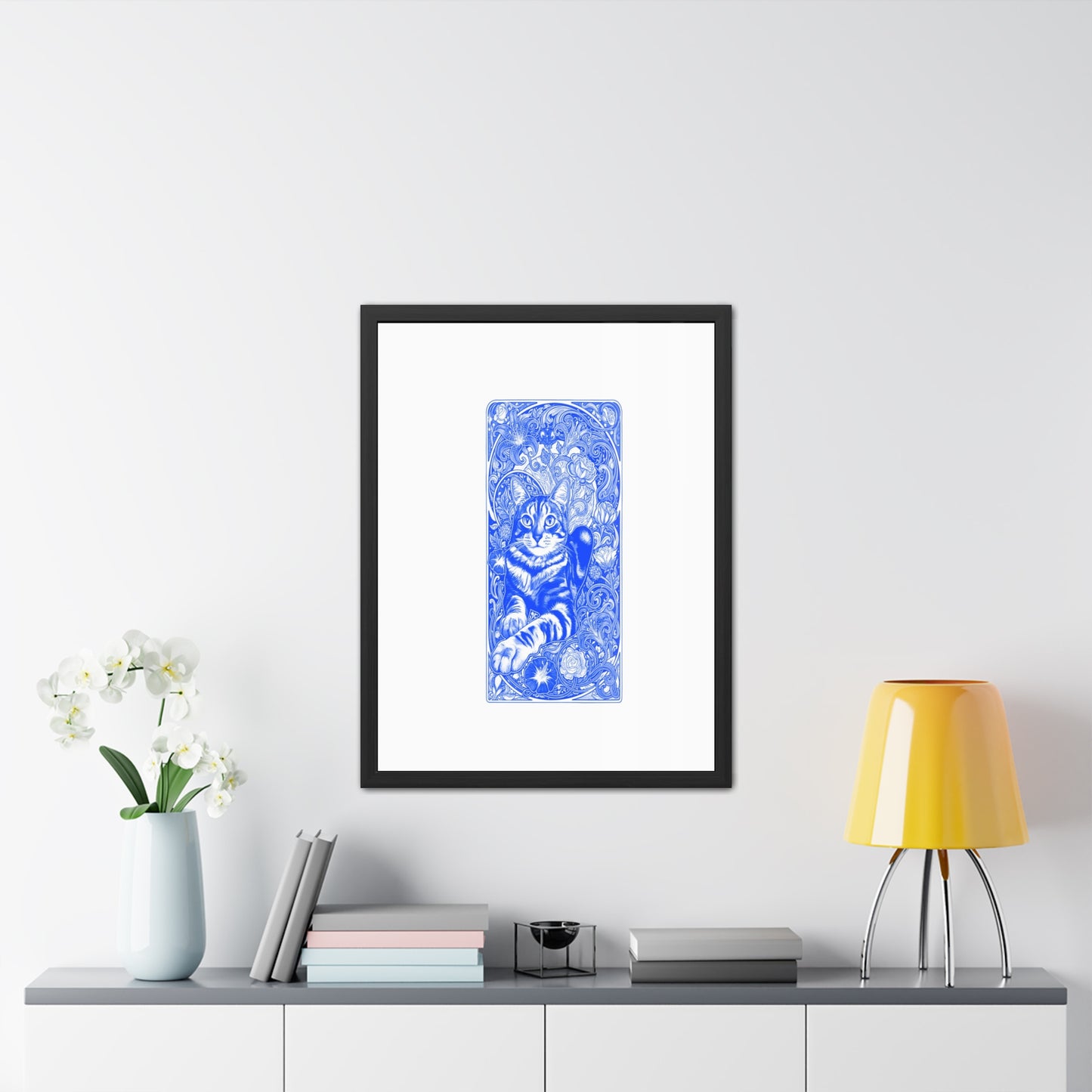 Art Nouveaux Cat Framed Posters