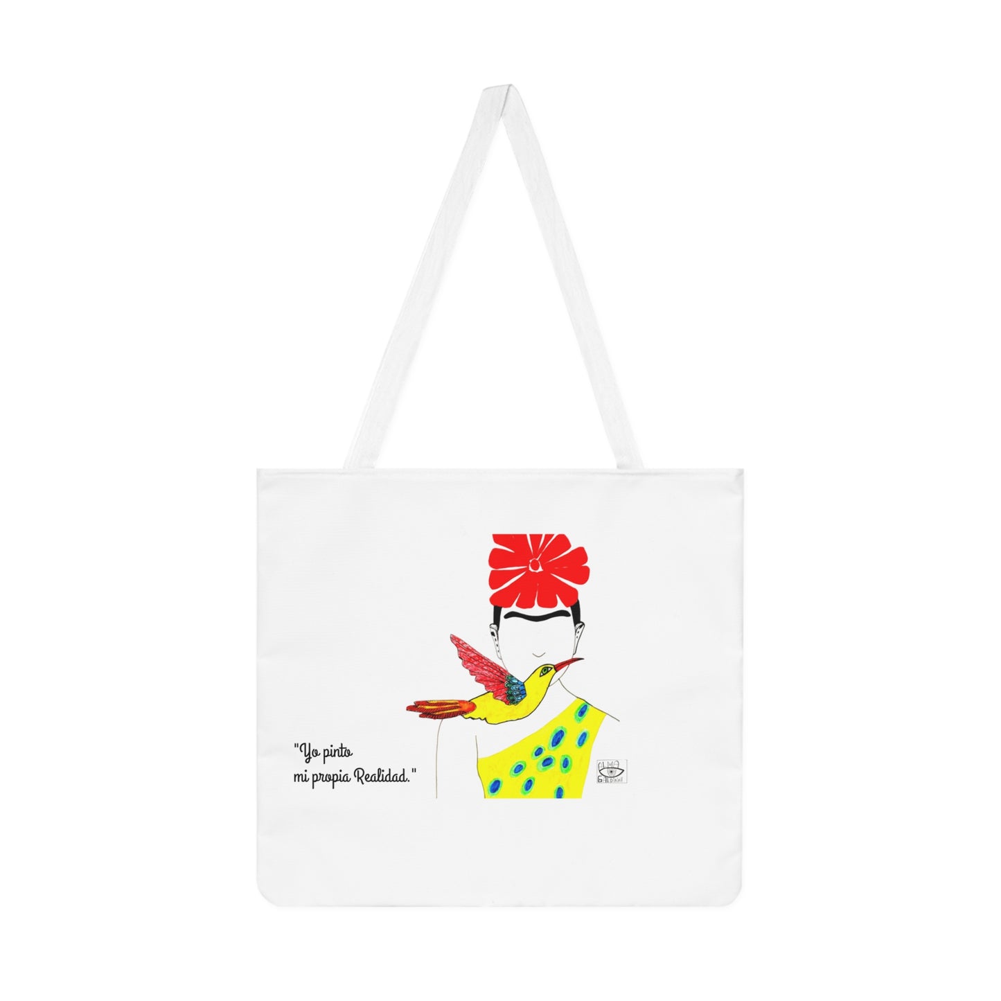 Frida kahlo Shoulder Tote Bag - Frida Inspired Art, Eco-Friendly, Vacation Tote, Beach Bag, Artistic Gift, Everyday Shopper