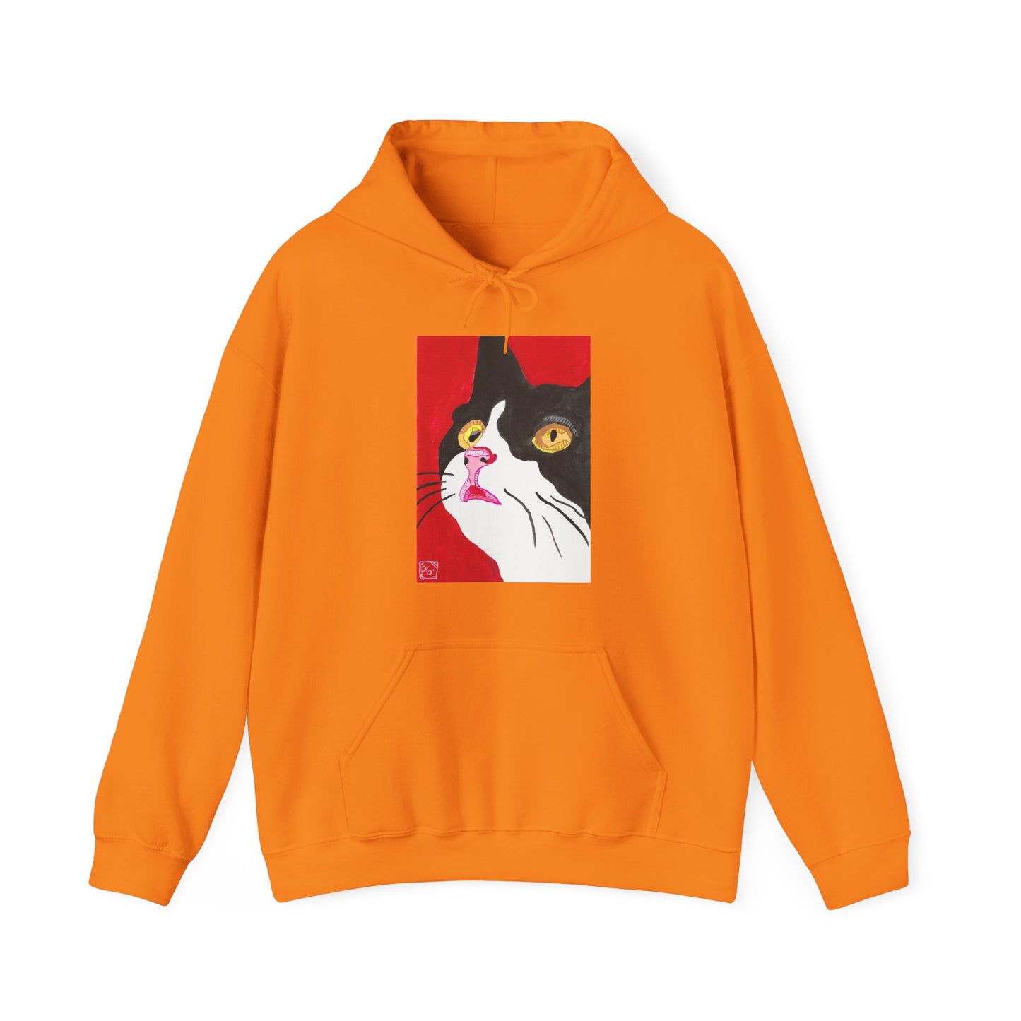 Cat Lover's Unisex Heavy Blend Hoodie - Artistic Cat Design