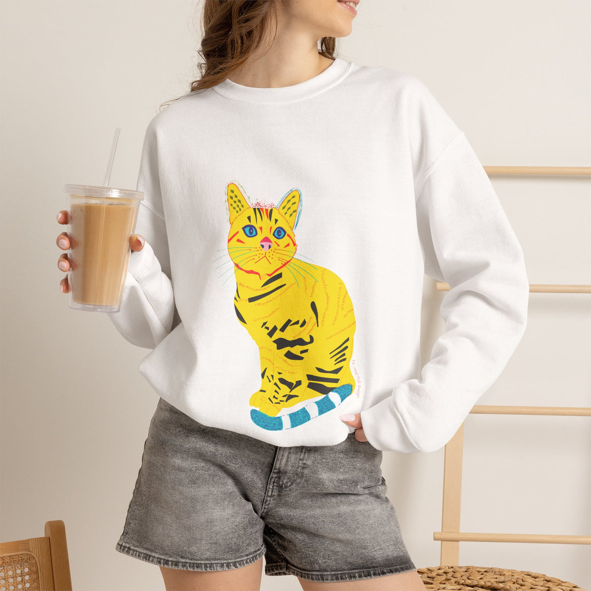 Yellow Cat Unisex Heavy Blend™ Crewneck Sweatshirt