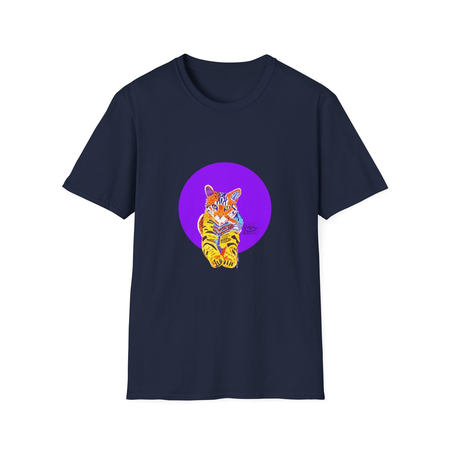 Vibrant Tiger Graphic T-Shirt, Colorful Art Tee for Animal Lovers, Unique Gift for Birthdays and Special Occasions, Unisex Softstyle Tee