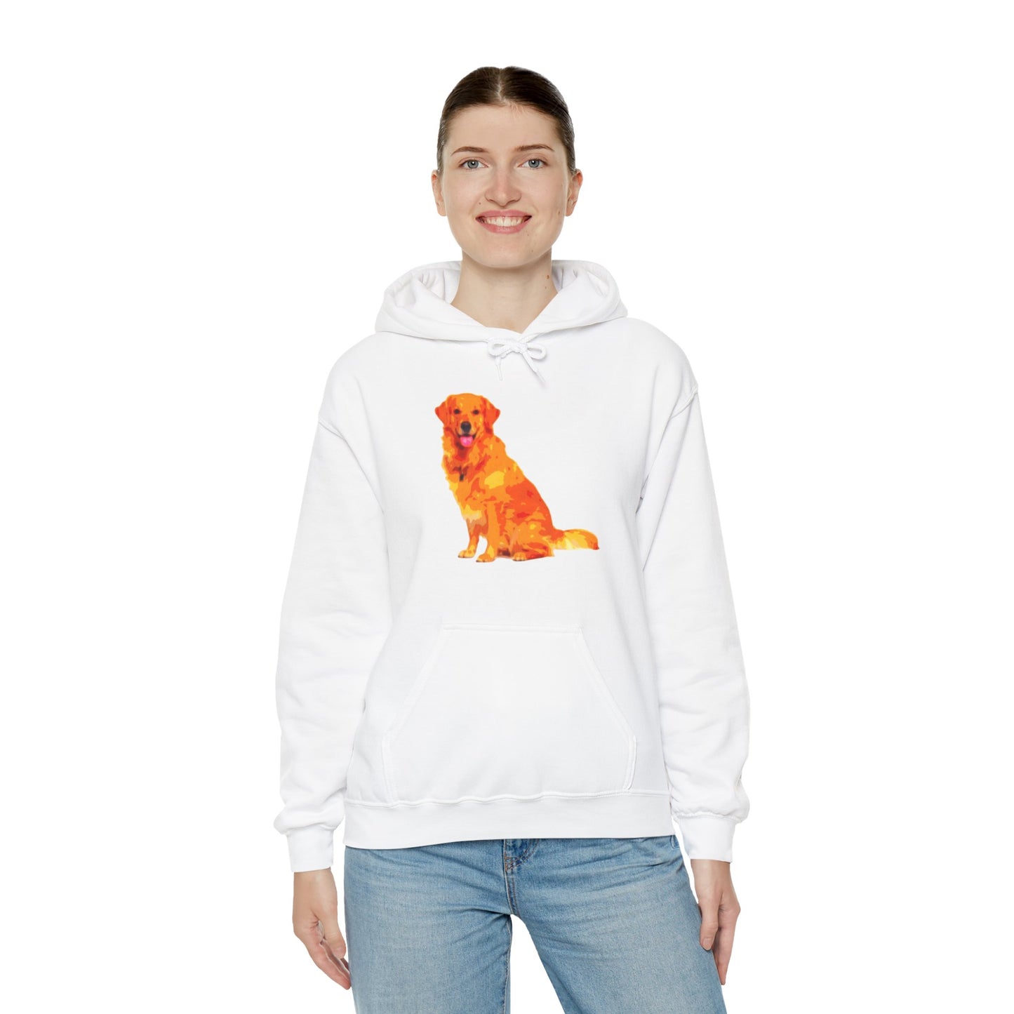 Vibrant Golden Retriever Hoodie, Pet Lover Gift, Cozy Sweatshirt, Animal Art Apparel, Dog Mom Outfit, Christmas Wear, Cute Canine Fashion