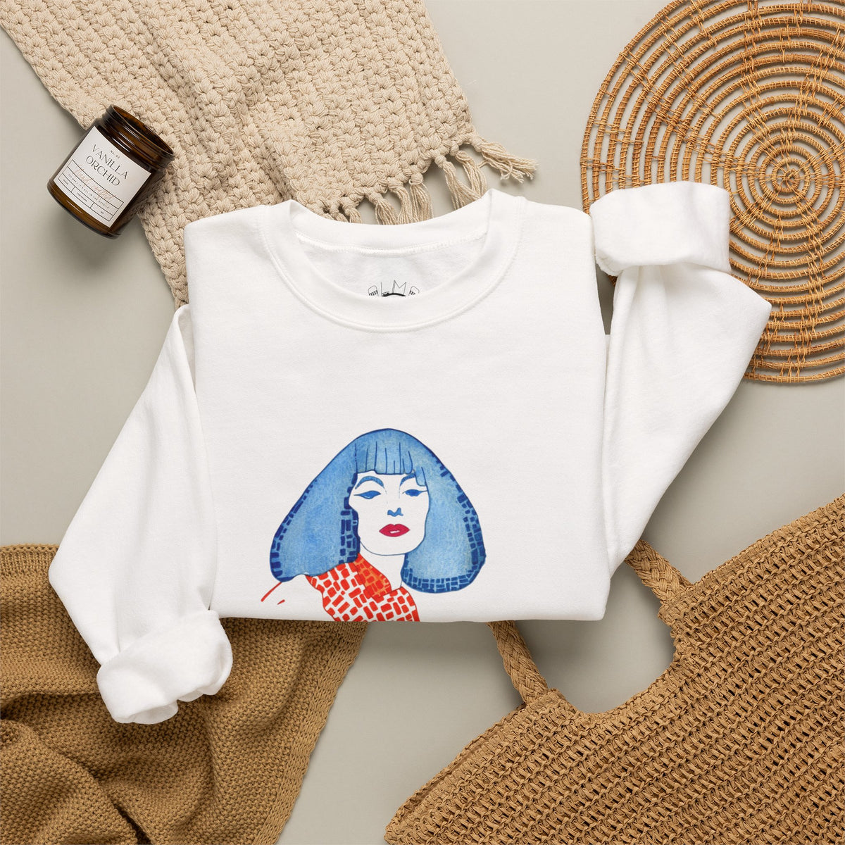 Cleopatra & Cat Unisex Heavy Blend™ Crewneck Sweatshirt