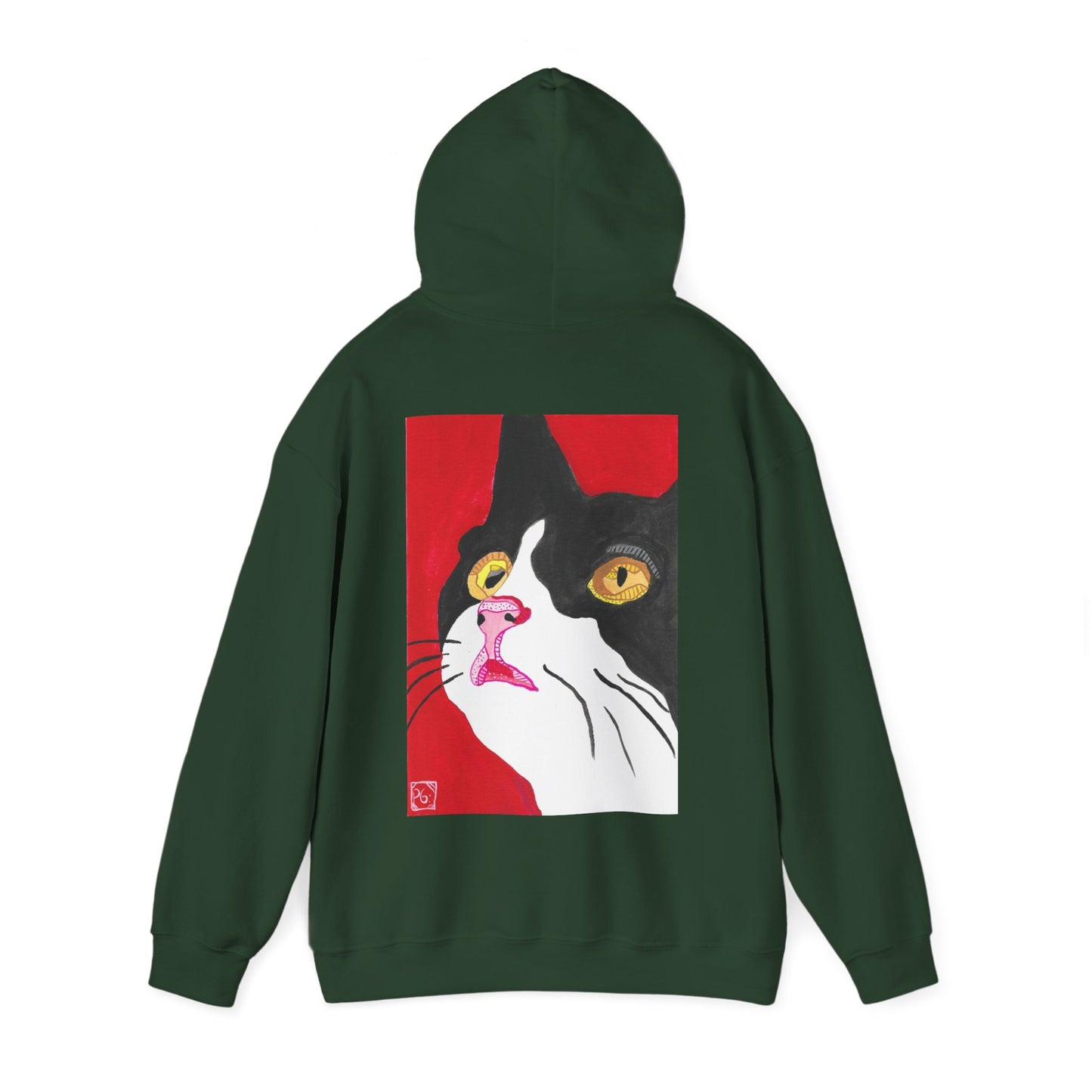 Cat Lover's Unisex Heavy Blend Hoodie - Artistic Cat Design