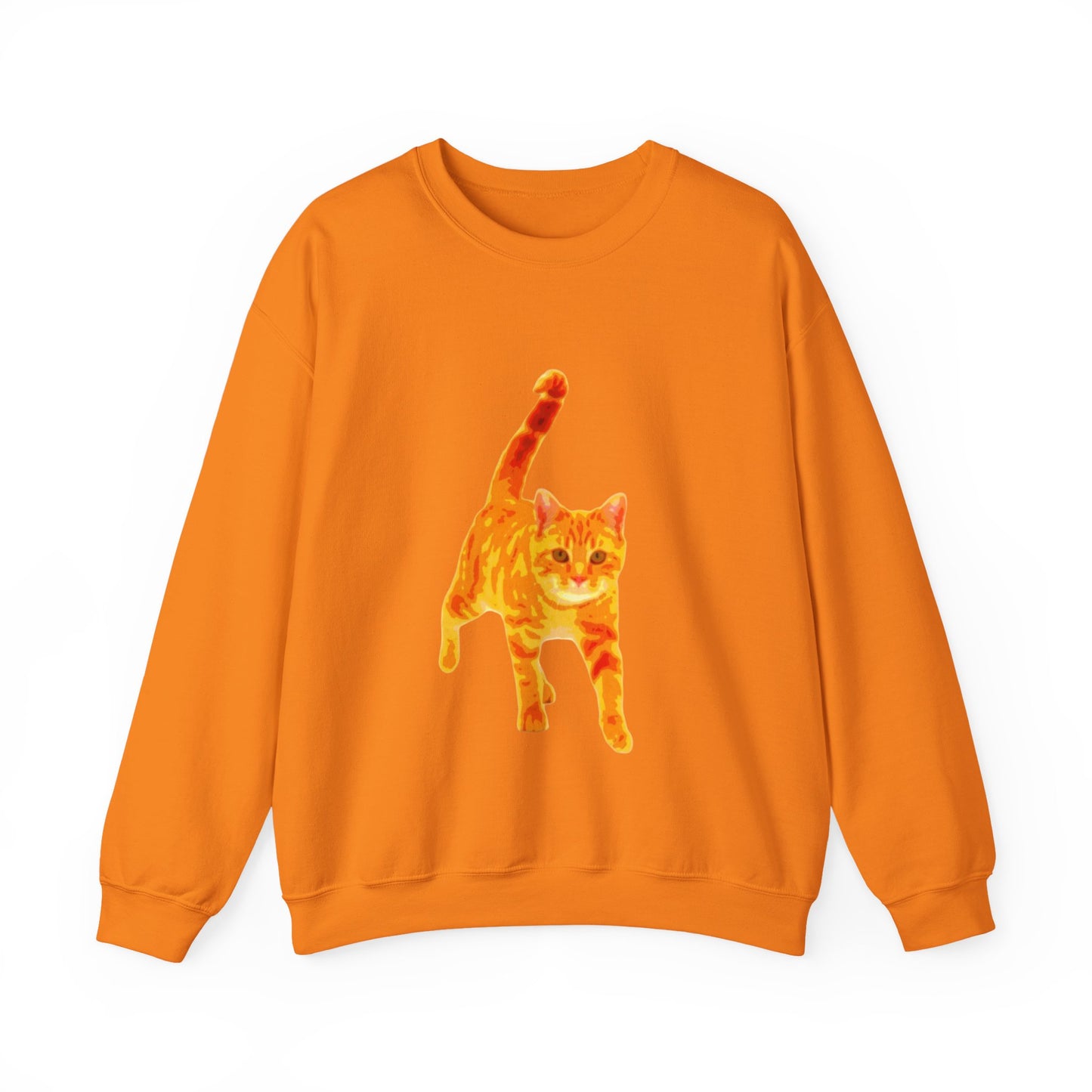 Cat Lover's Cozy Crewneck Sweatshirt - Perfect Gift for Pet Owners, Animal Lovers, Casual Wear, Birthdays, Cat-Themed Apparel