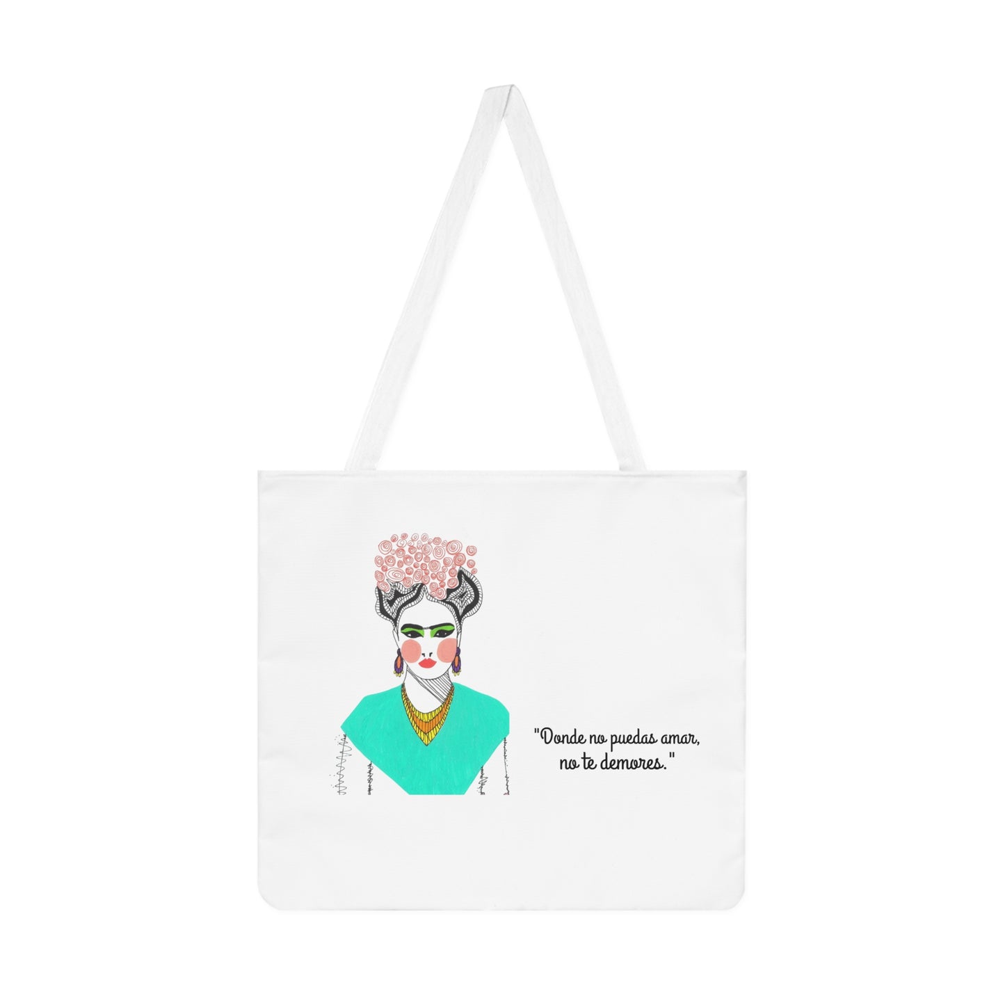 Frida Kahlo Shoulder Tote Bag, Artistic Canvas Bag, Eco-Friendly Tote, Inspirational Gift, Unique Woman's Bag