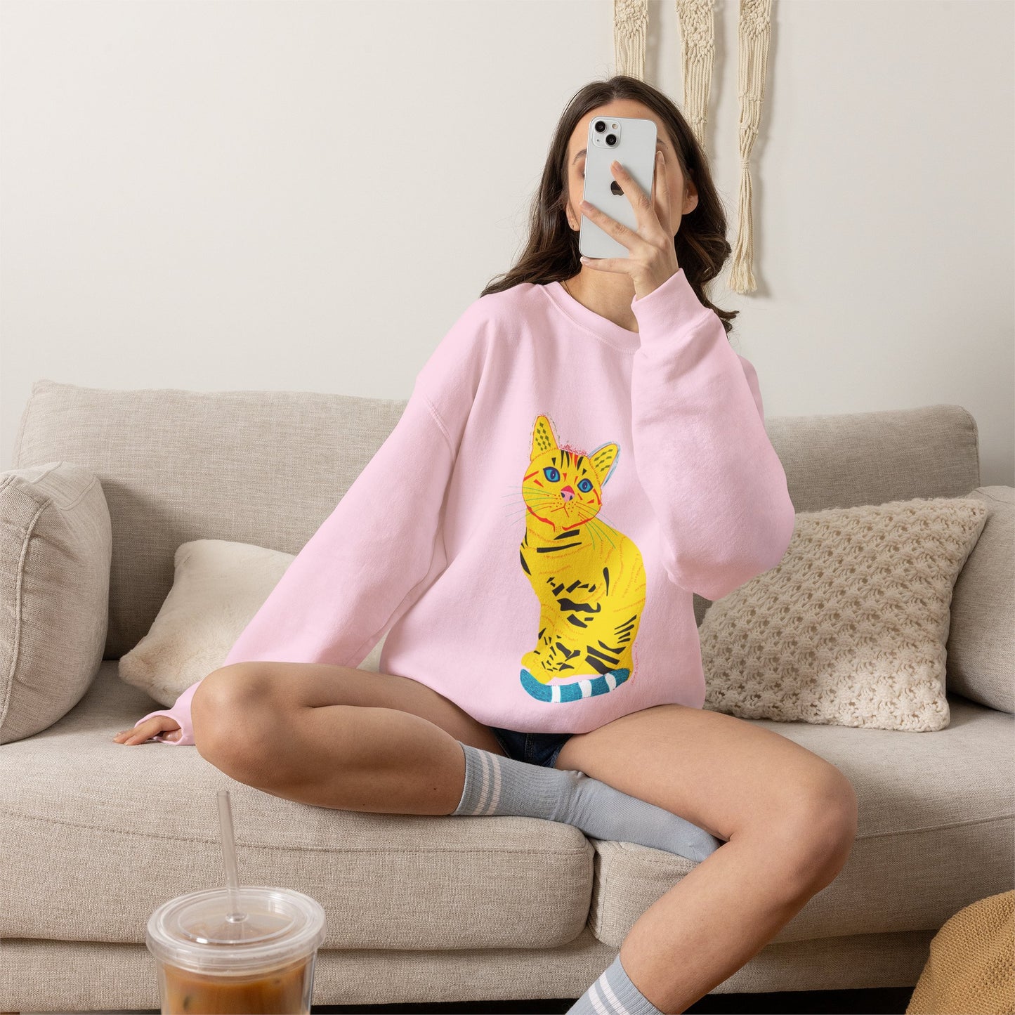 Yellow Cat Unisex Heavy Blend™ Crewneck Sweatshirt