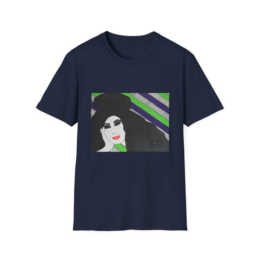 Artistic Amy Portrait T-Shirt, Casual Wear, Unique Gift, Pop Culture Apparel, Unisex Fashion, Everyday Comfort