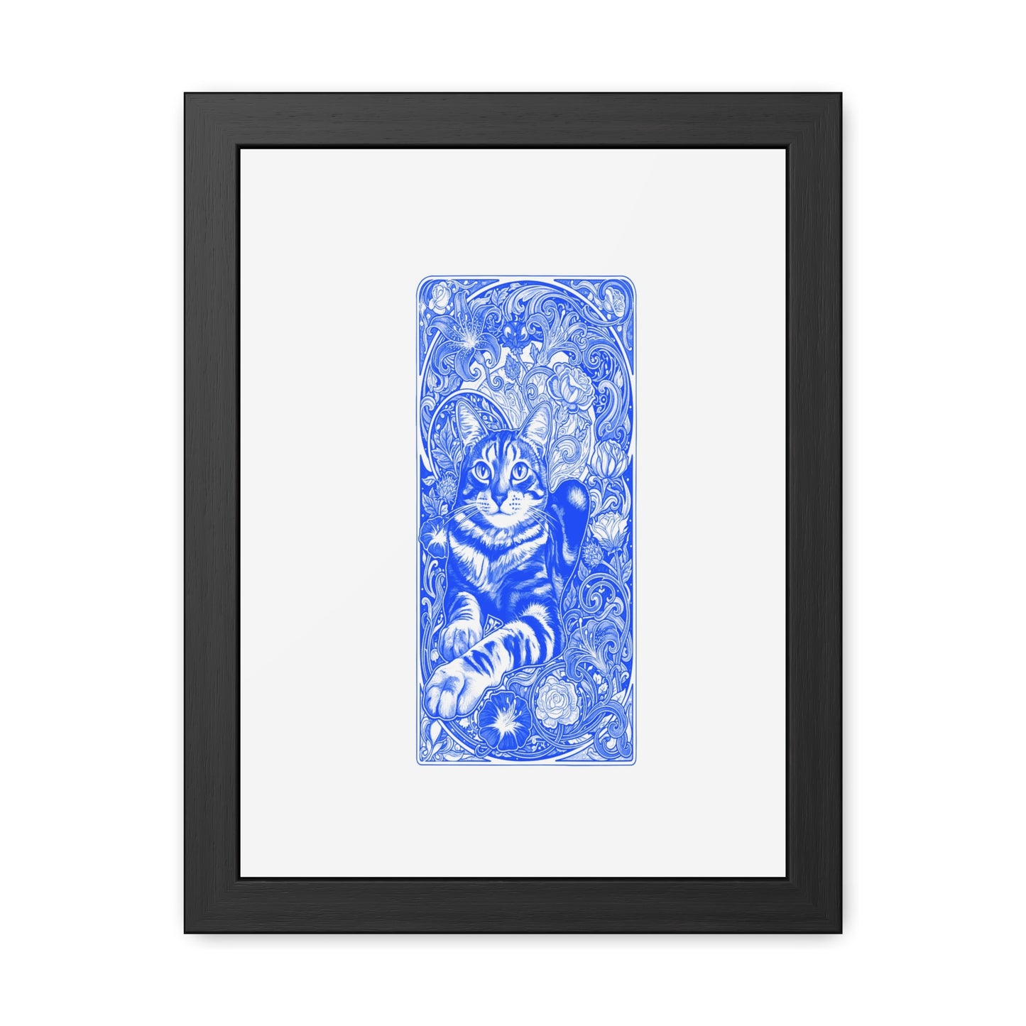 Art Nouveaux Cat Framed Posters