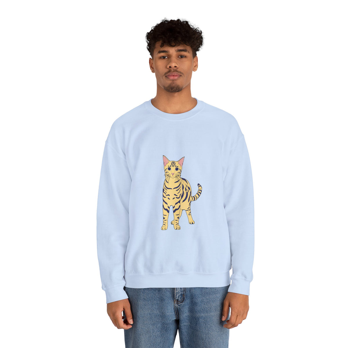 Bengal Cat cartoon Unisex Heavy Blend™ Crewneck Sweatshirt