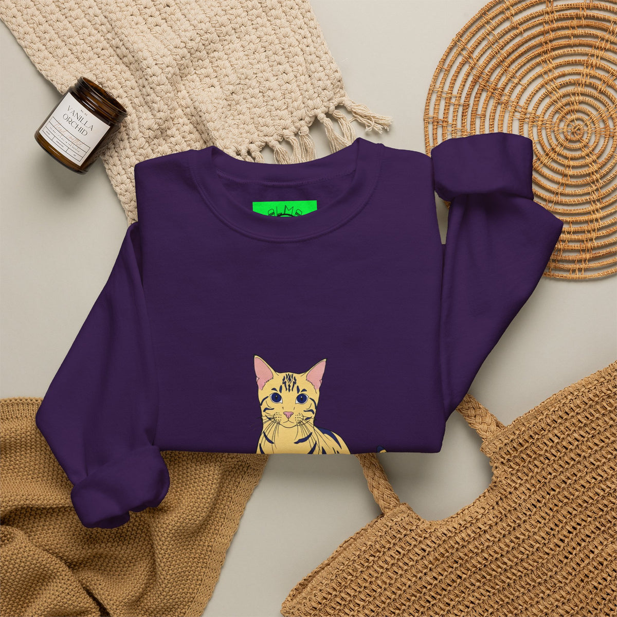 Bengal Cat cartoon Unisex Heavy Blend™ Crewneck Sweatshirt