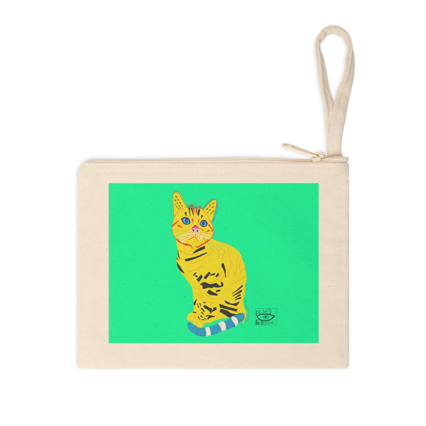 Yellow Cat Zipper Pouch - Yellow Cat Design