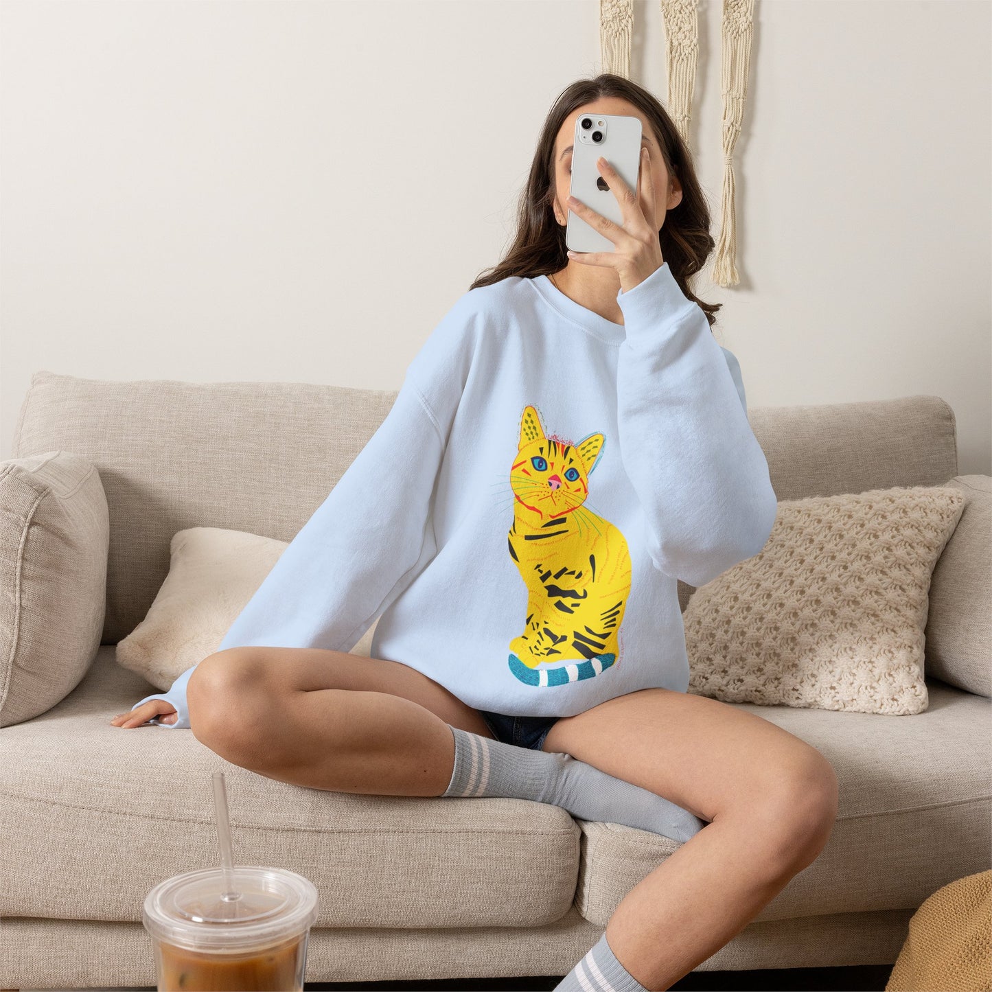 Yellow Cat Unisex Heavy Blend™ Crewneck Sweatshirt