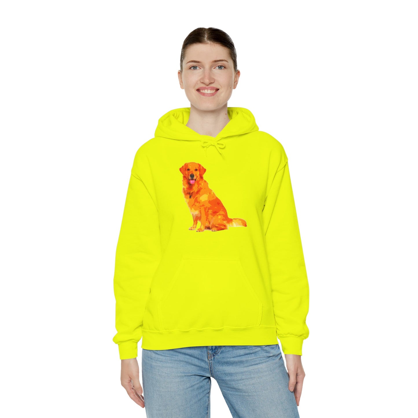 Vibrant Golden Retriever Hoodie, Pet Lover Gift, Cozy Sweatshirt, Animal Art Apparel, Dog Mom Outfit, Christmas Wear, Cute Canine Fashion