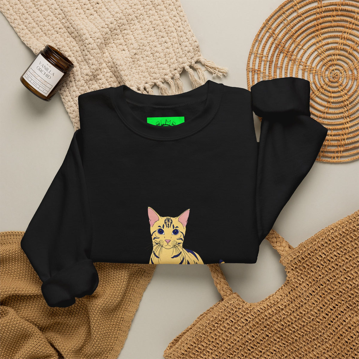 Bengal Cat cartoon Unisex Heavy Blend™ Crewneck Sweatshirt