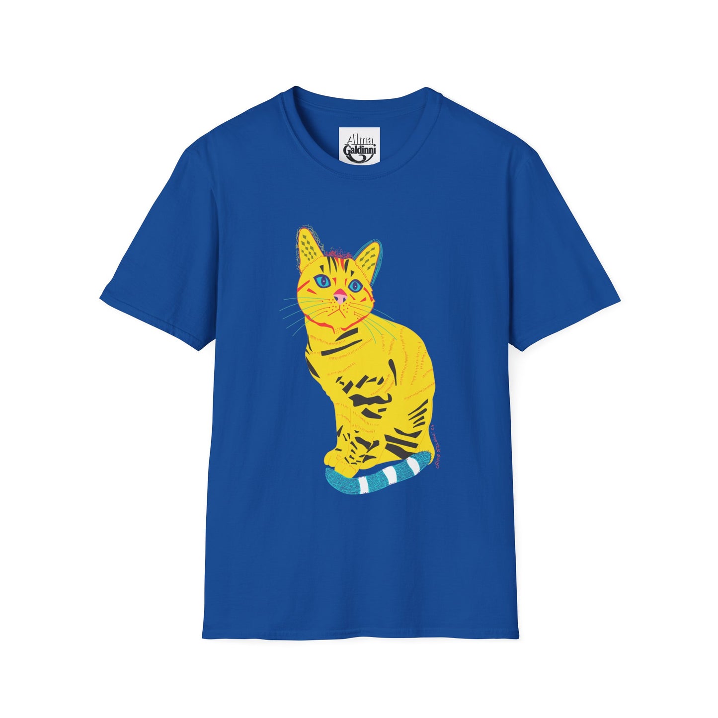 Yellow Cat Unisex Softstyle T-Shirt