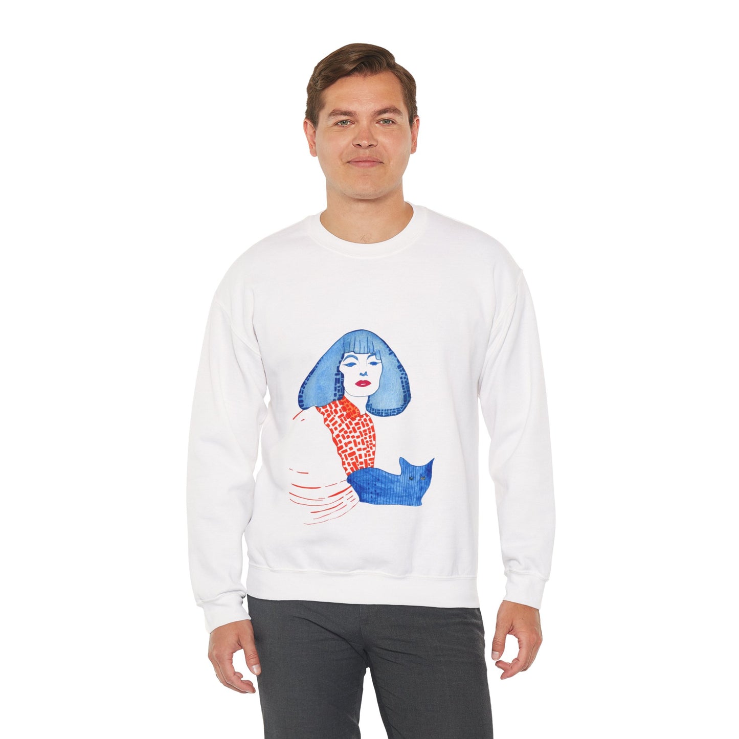 Artistic Cleopatra Cat Lover Sweatshirt