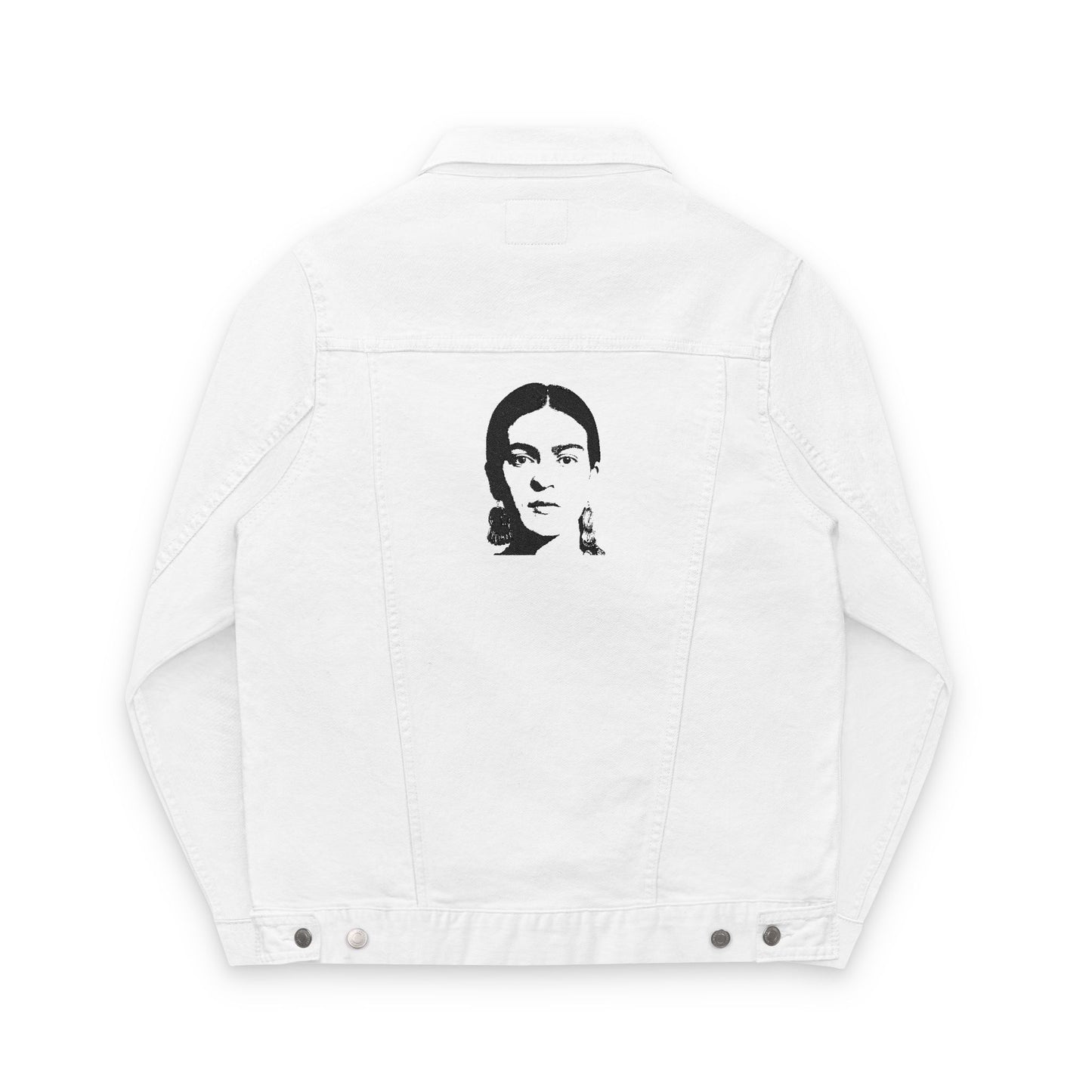 Frida Kahlo Unisex Embroidered Denim Jacket, Trendy Casual Wear, Gift Idea for Fashion Lovers, Customizable Outerwear, Perfect for Everyday Wear