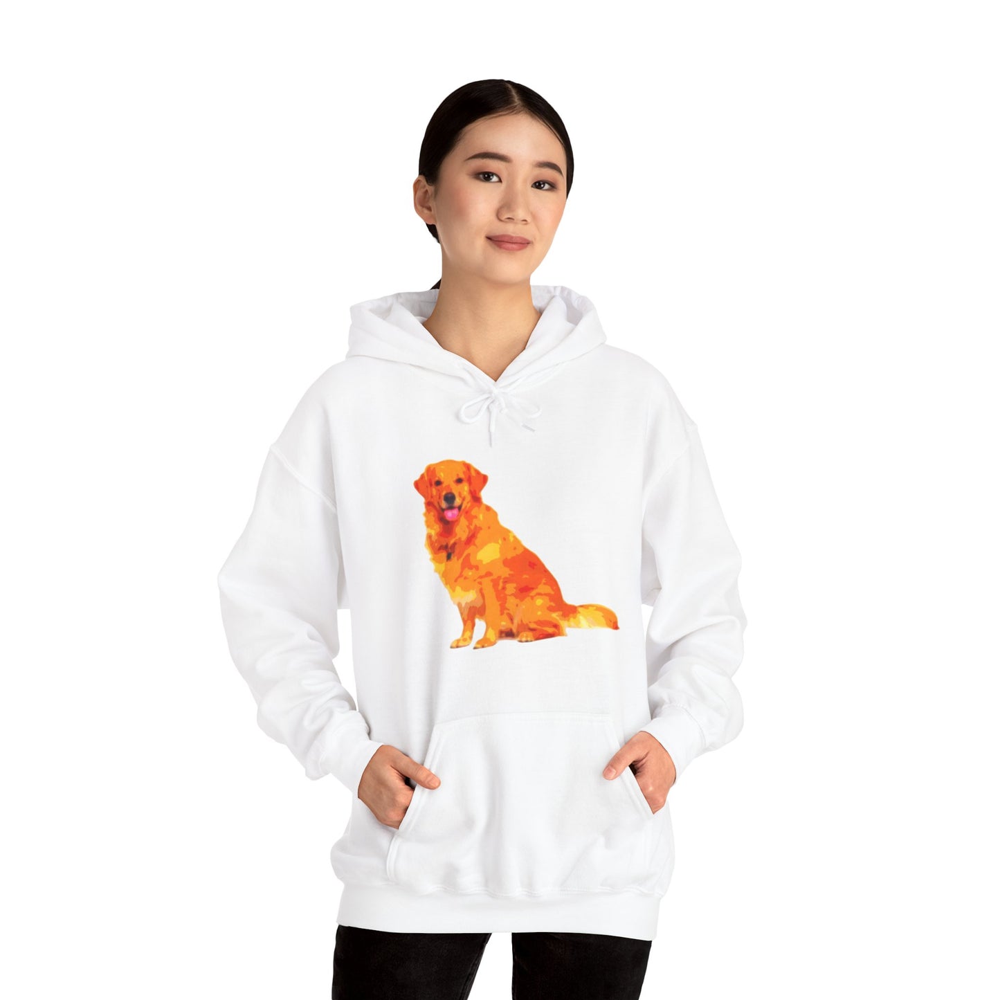 Vibrant Golden Retriever Hoodie, Pet Lover Gift, Cozy Sweatshirt, Animal Art Apparel, Dog Mom Outfit, Christmas Wear, Cute Canine Fashion