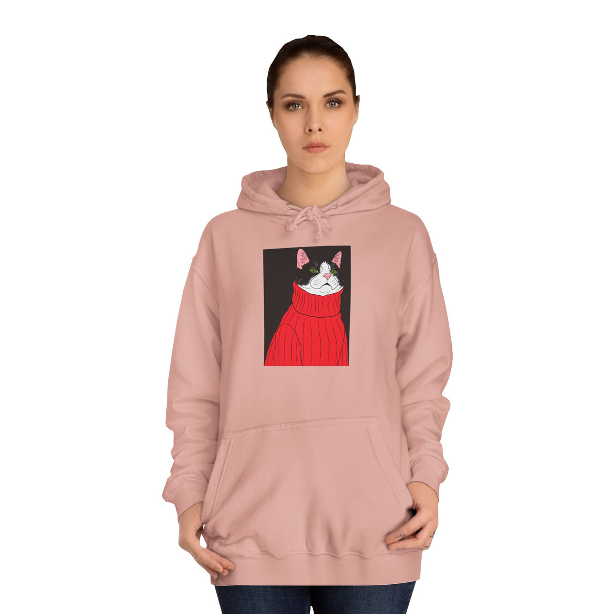 Lazy cat Unisex College Hoodie