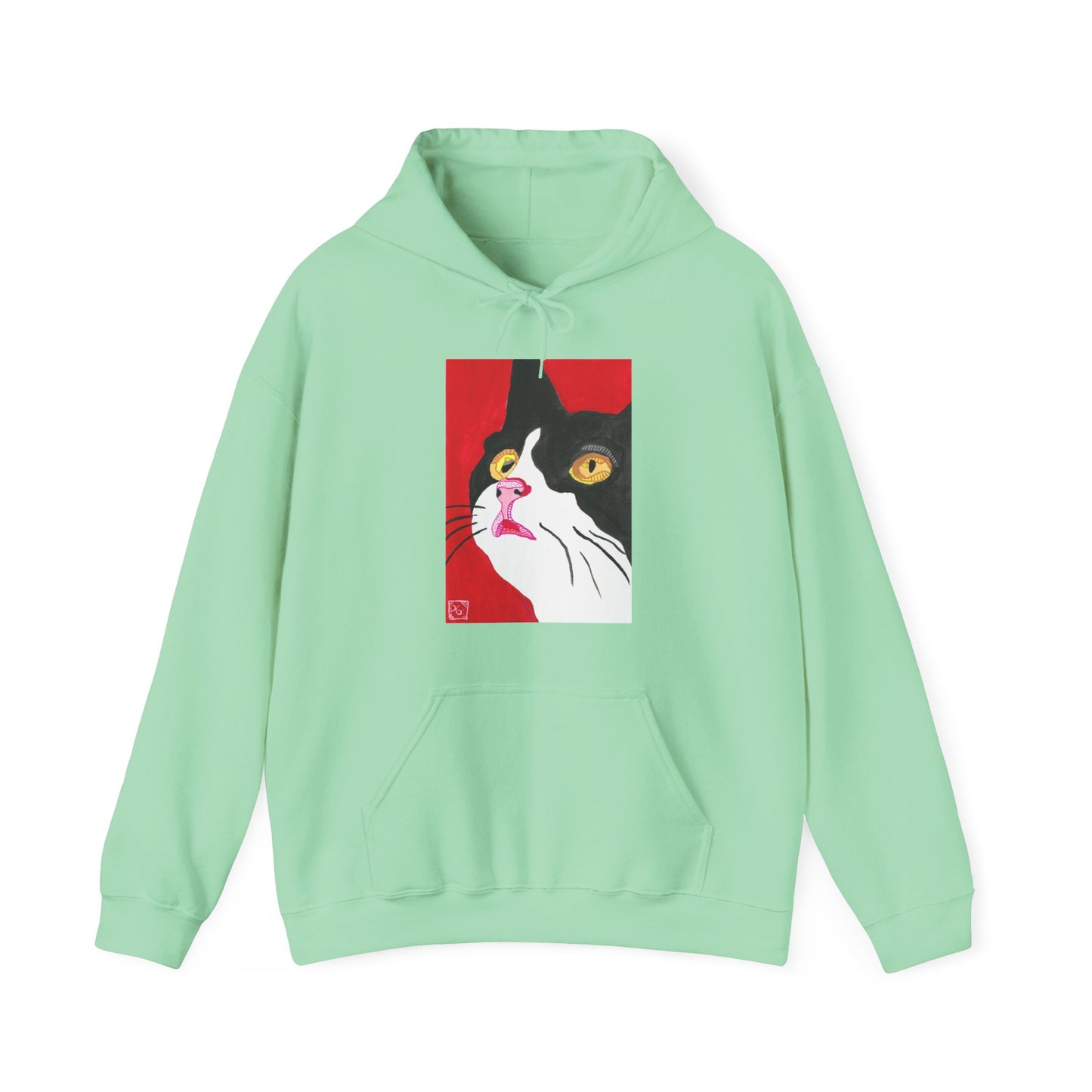 Cat Lover's Unisex Heavy Blend Hoodie - Artistic Cat Design