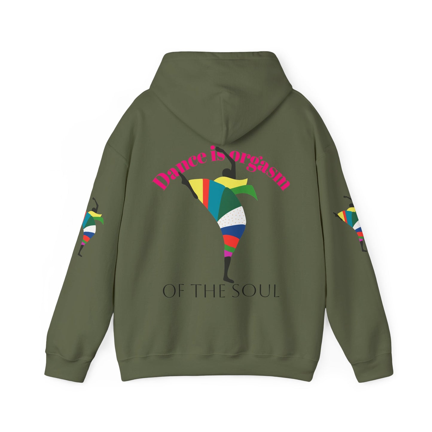 Dance is Organism Unisex Hooded Sweatshirt - Colorful Artistic Dance Design