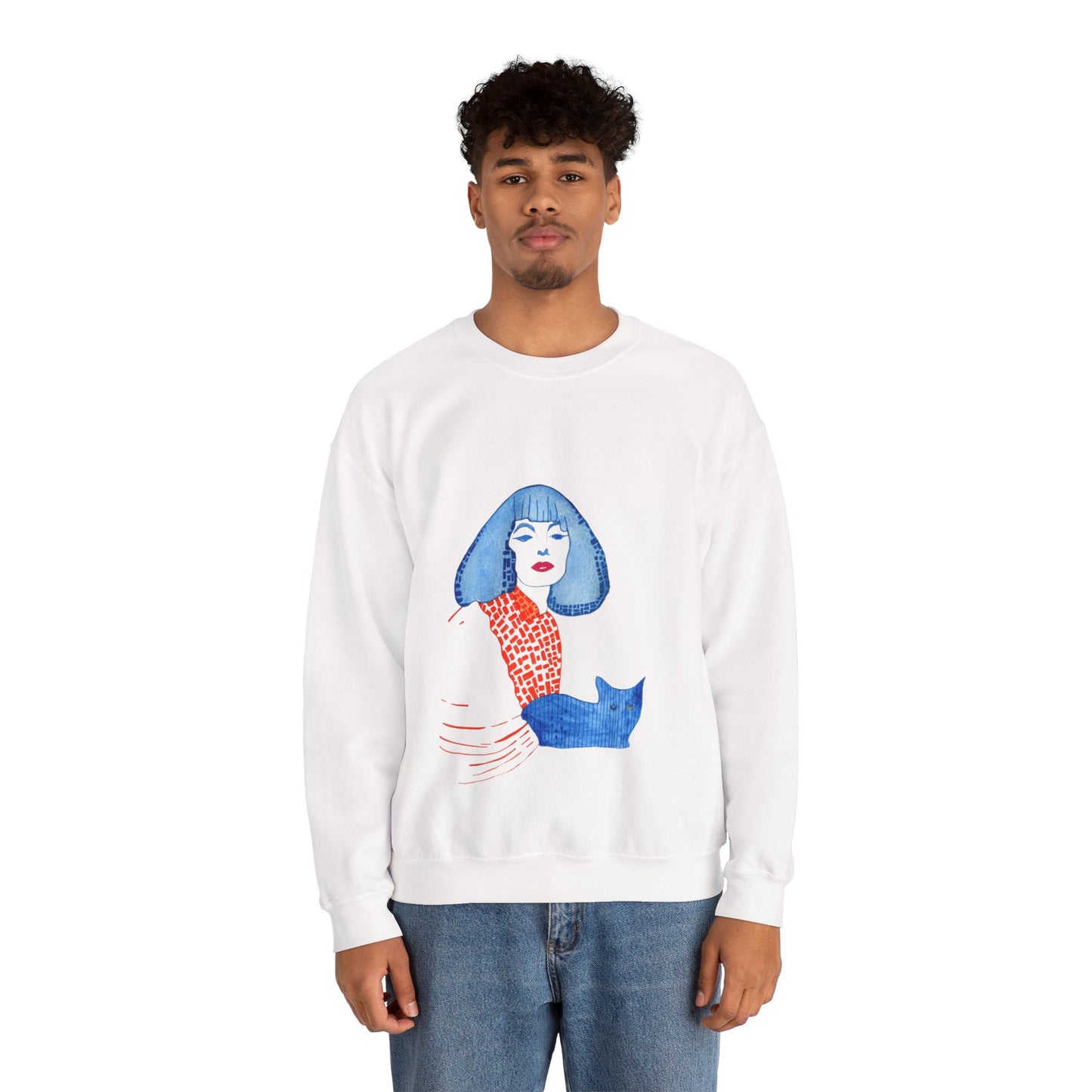 Artistic Cleopatra Cat Lover Sweatshirt