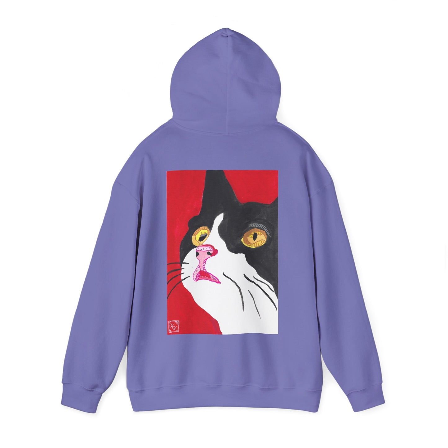 Cat Lover's Unisex Heavy Blend Hoodie - Artistic Cat Design