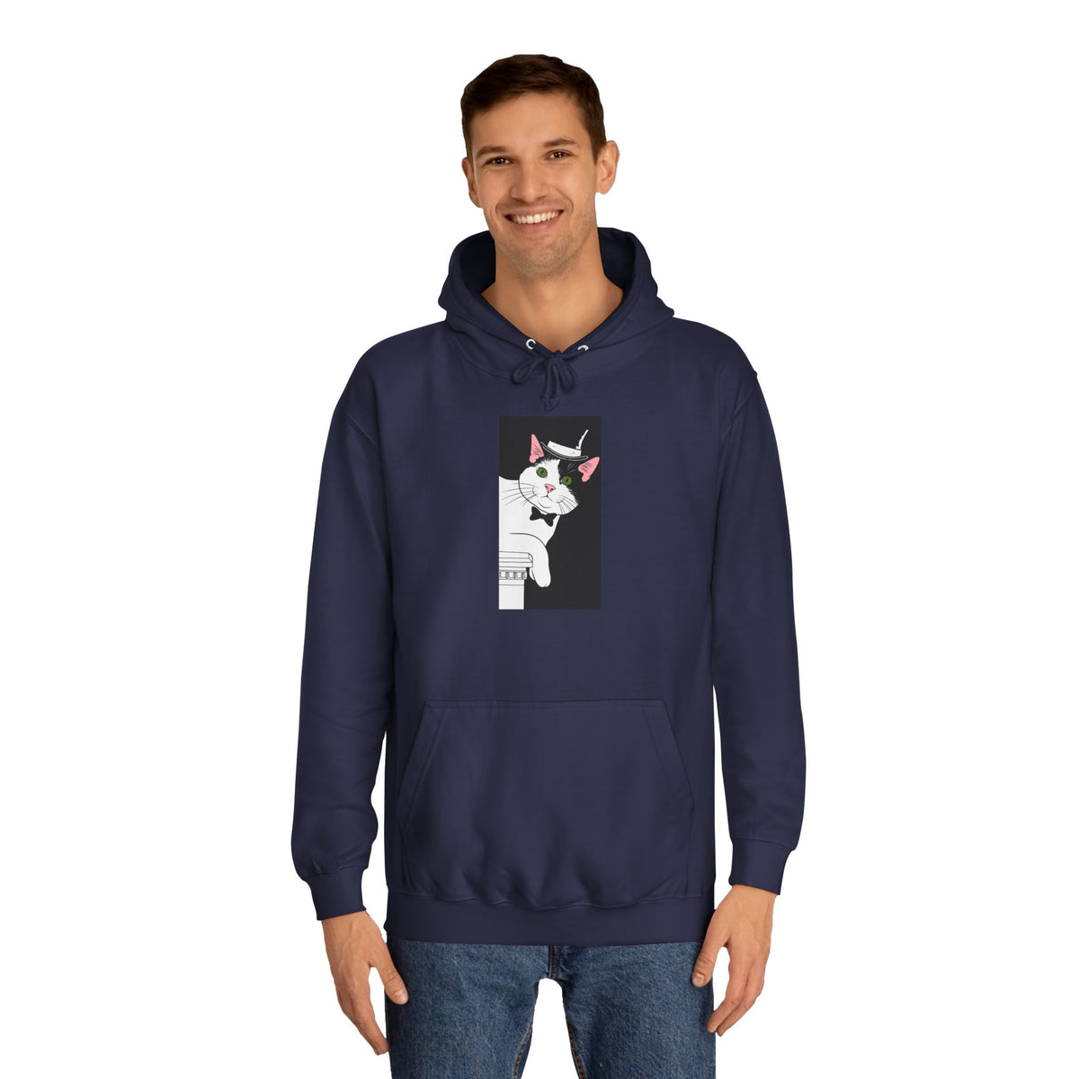 Mister Cat Unisex College Hoodie