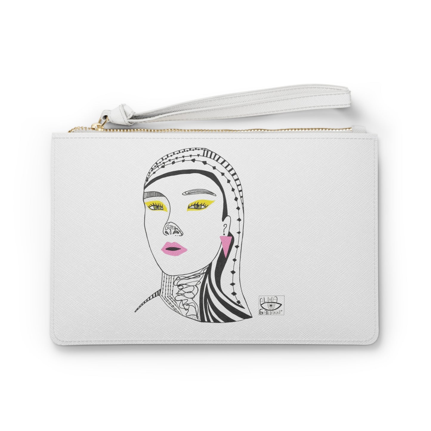Chic Illustrated Clutch Bag - Stylish Accessory for Fashion Lovers