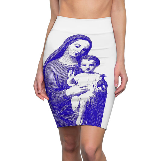 Saint Mary Women's Pencil Skirt (AOP)