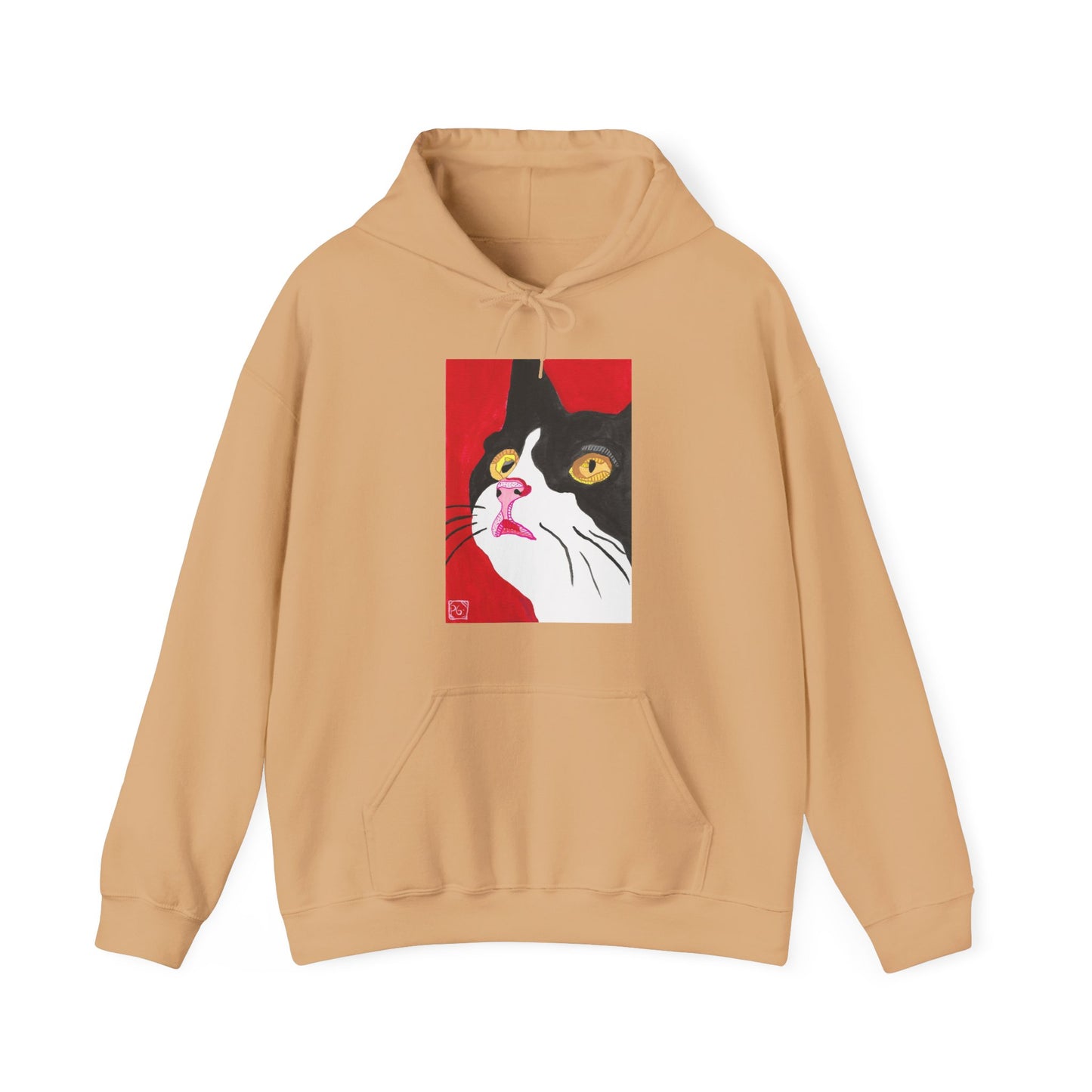Cat Lover's Unisex Heavy Blend Hoodie - Artistic Cat Design