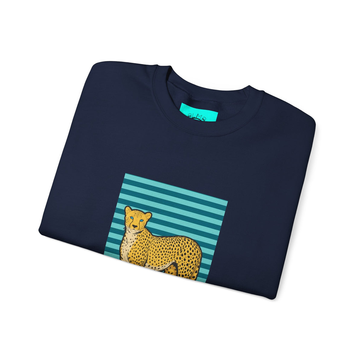Cheetah in pink boots Unisex Heavy Blend™ Crewneck Sweatshirt