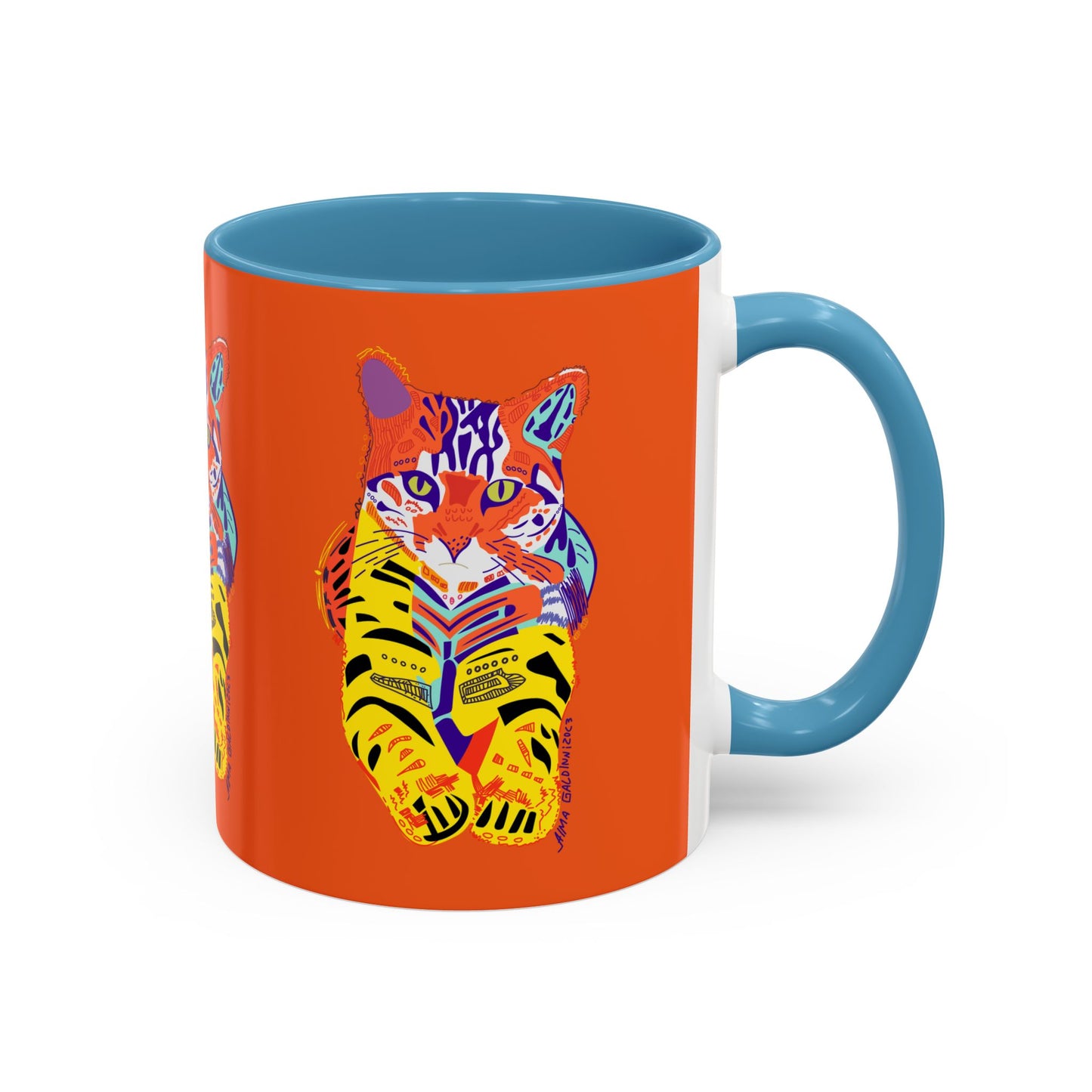 Mug - Tiger Design Accent Coffee Mug (11, 15oz)