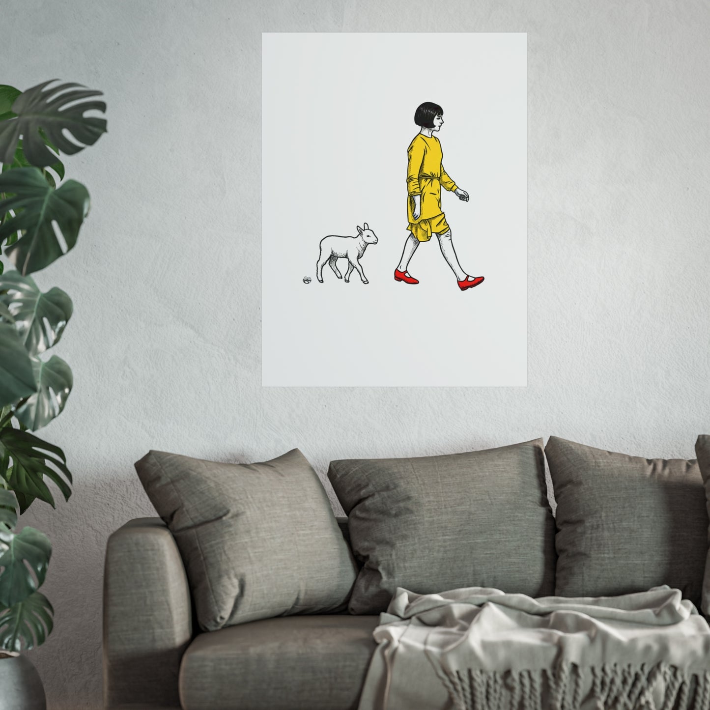 Violet and the lamb Fine Art Posters
