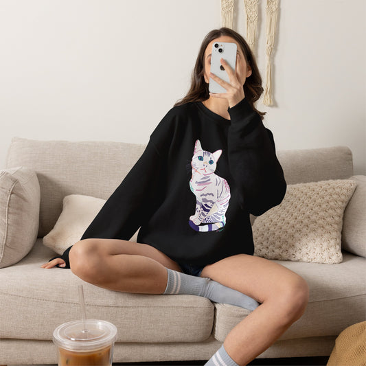 White Cat Unisex Heavy Blend™ Crewneck Sweatshirt
