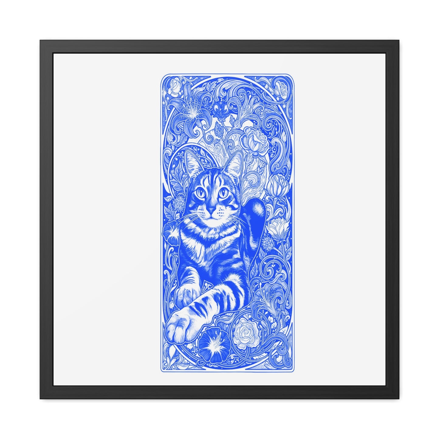 Art Nouveaux Cat Framed Posters