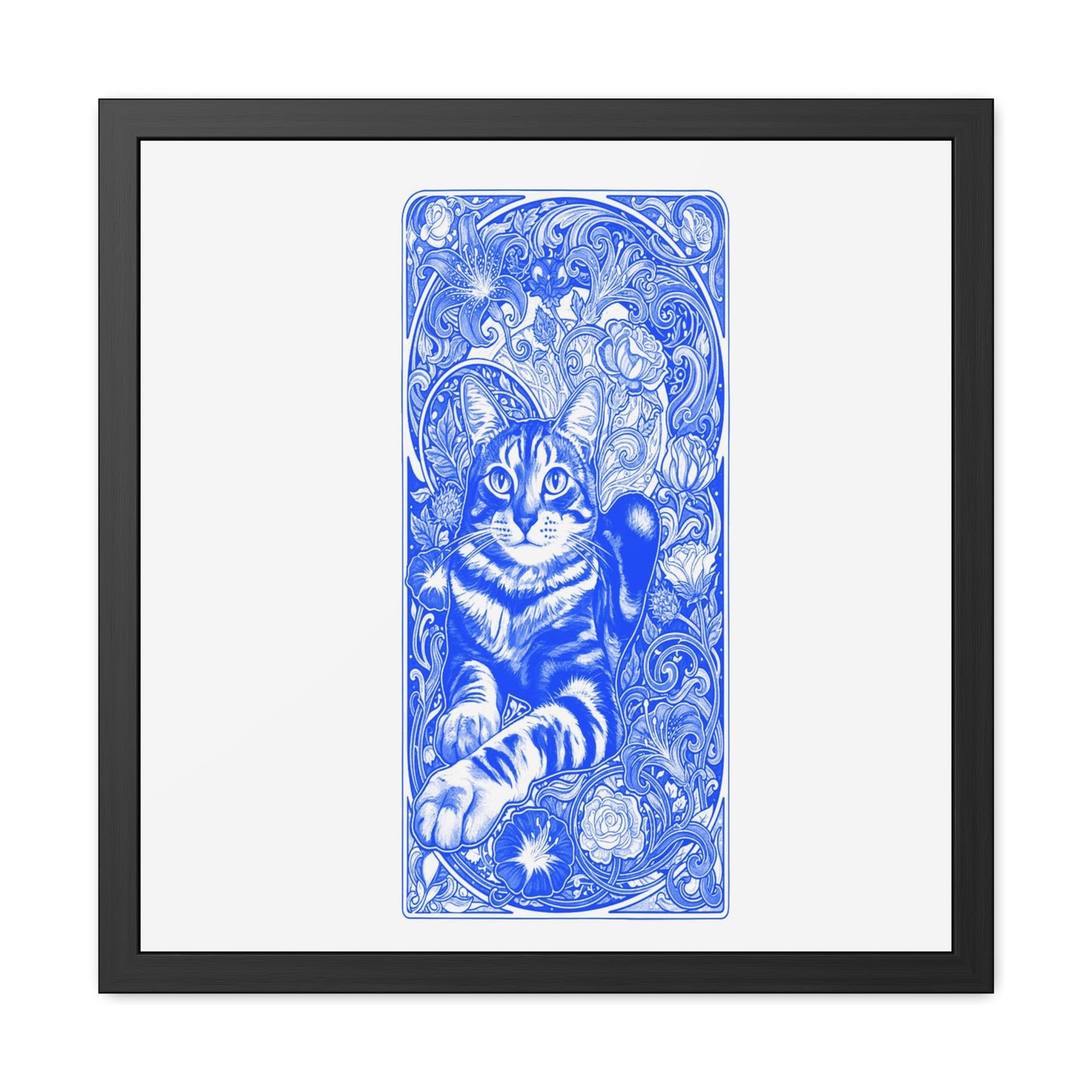 Art Nouveaux Cat Framed Posters