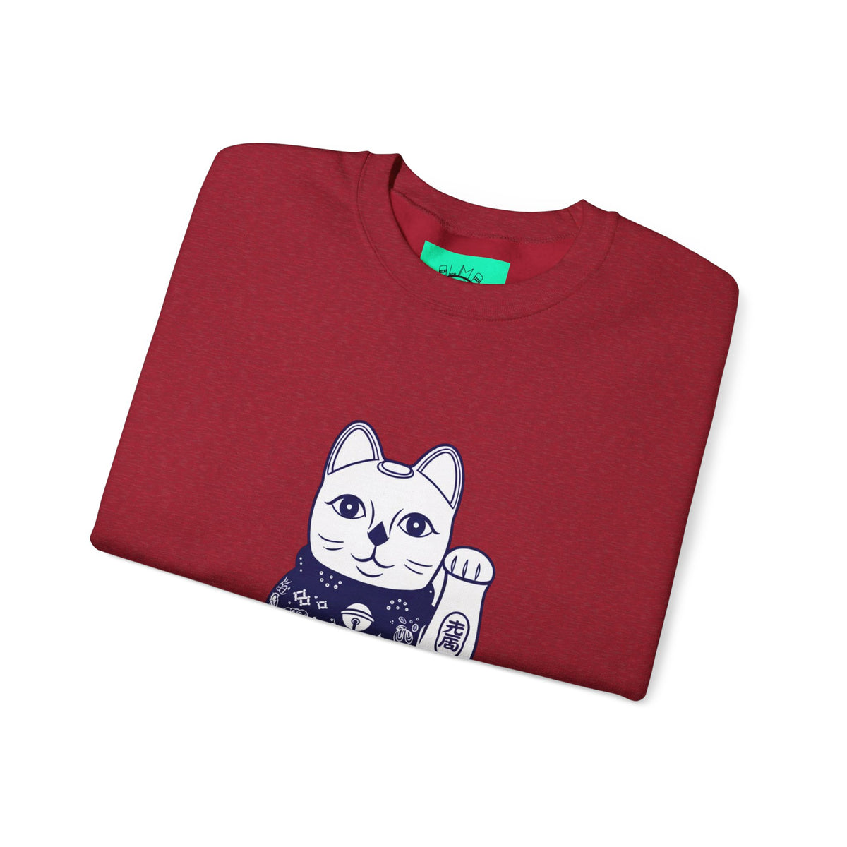 Good Luck Cat Unisex Heavy Blend™ Crewneck Sweatshirt