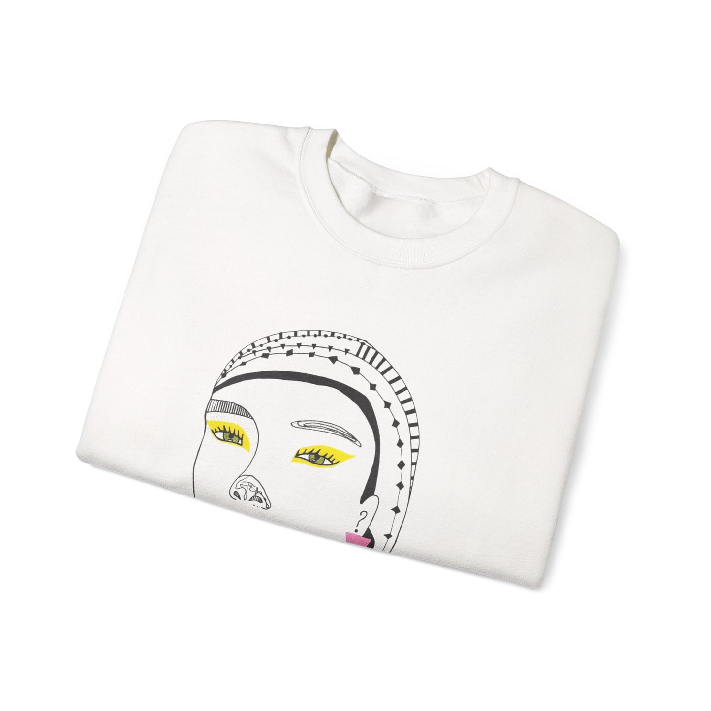 Artistic Unisex Crewneck Sweatshirt with Modern Design, Casual Wear, Gift for Art Lovers, Cozy Fashion, Unique Art Sweatshirt