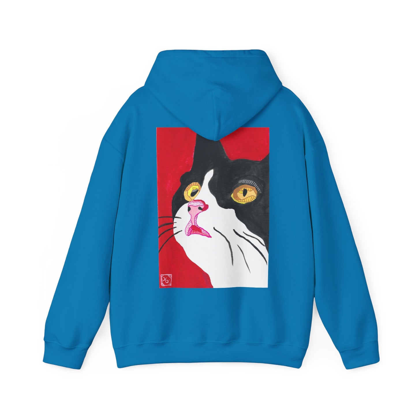 Cat Lover's Unisex Heavy Blend Hoodie - Artistic Cat Design