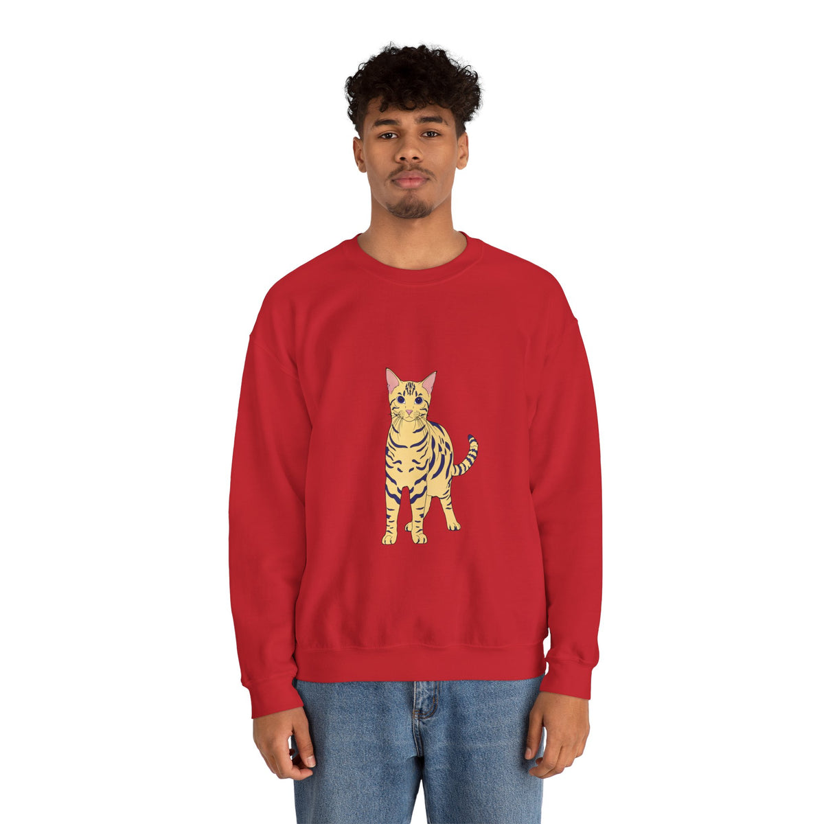 Bengal Cat cartoon Unisex Heavy Blend™ Crewneck Sweatshirt