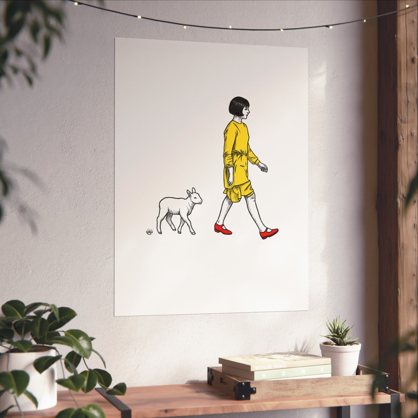 Violet and the lamb Fine Art Posters