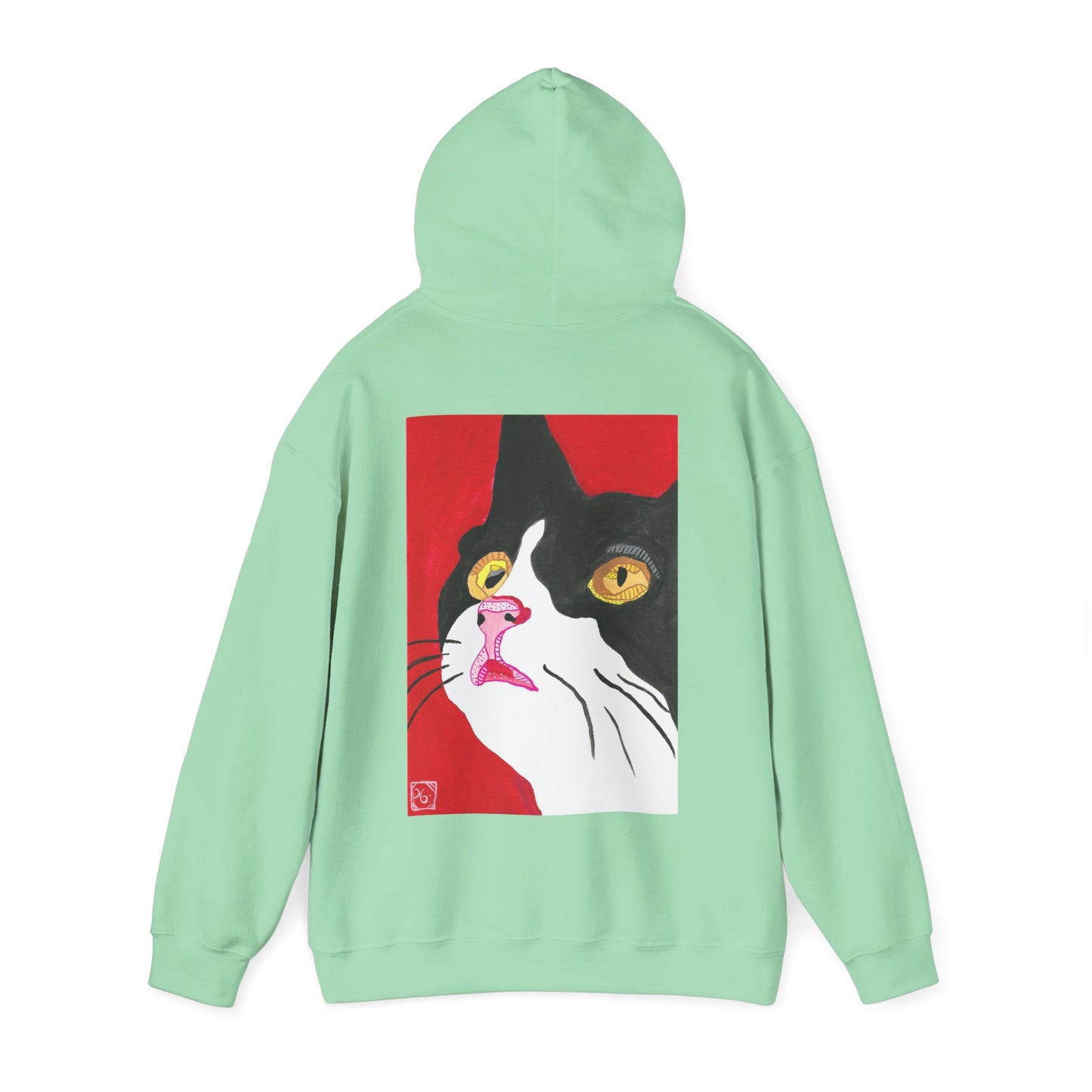 Cat Lover's Unisex Heavy Blend Hoodie - Artistic Cat Design