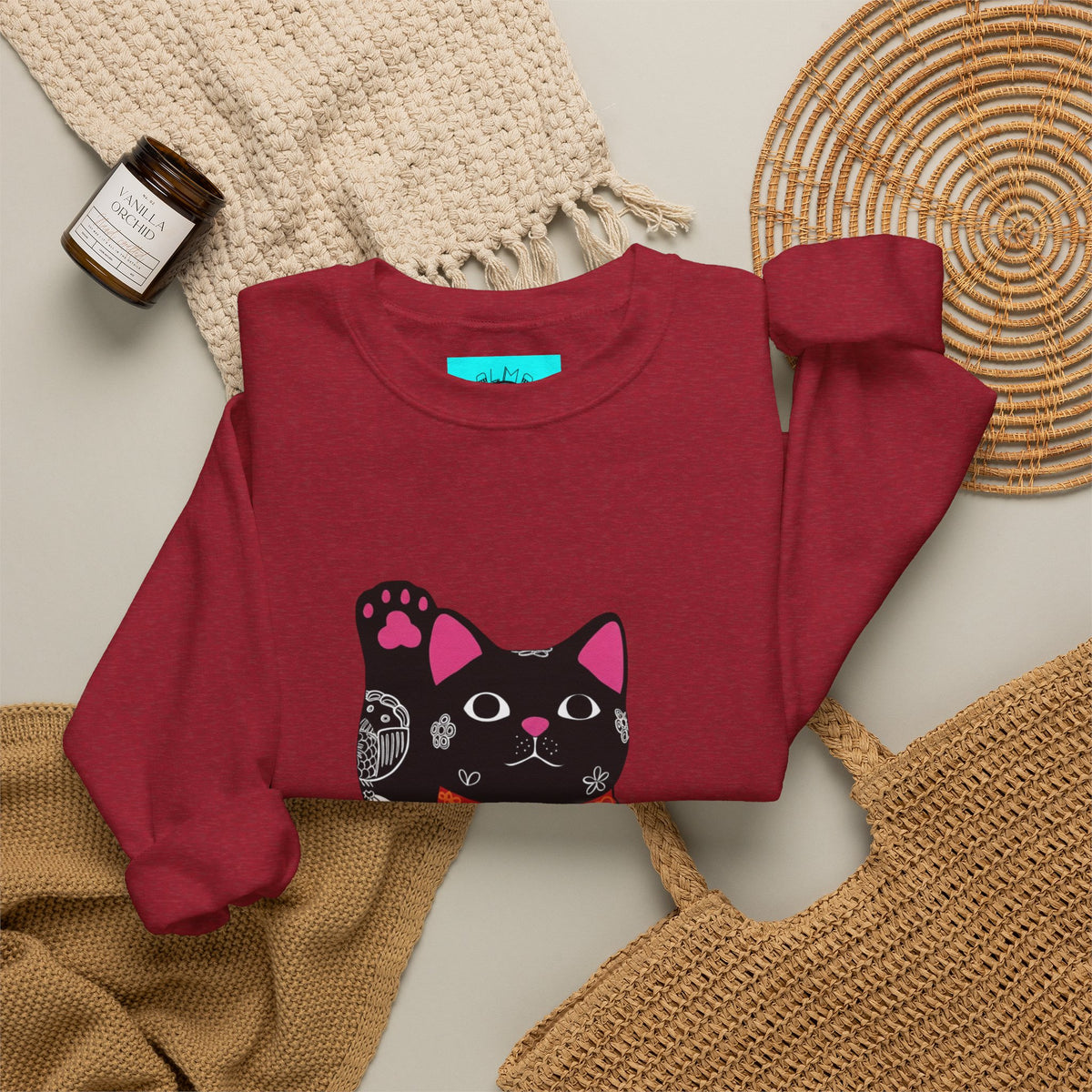 Good luck cat Unisex Heavy Blend™ Crewneck Sweatshirt