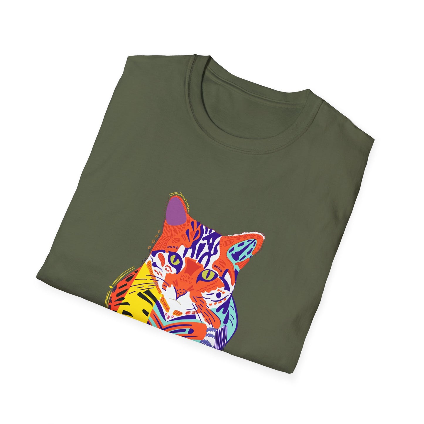 Vibrant Tiger Graphic Unisex Softstyle T-Shirt