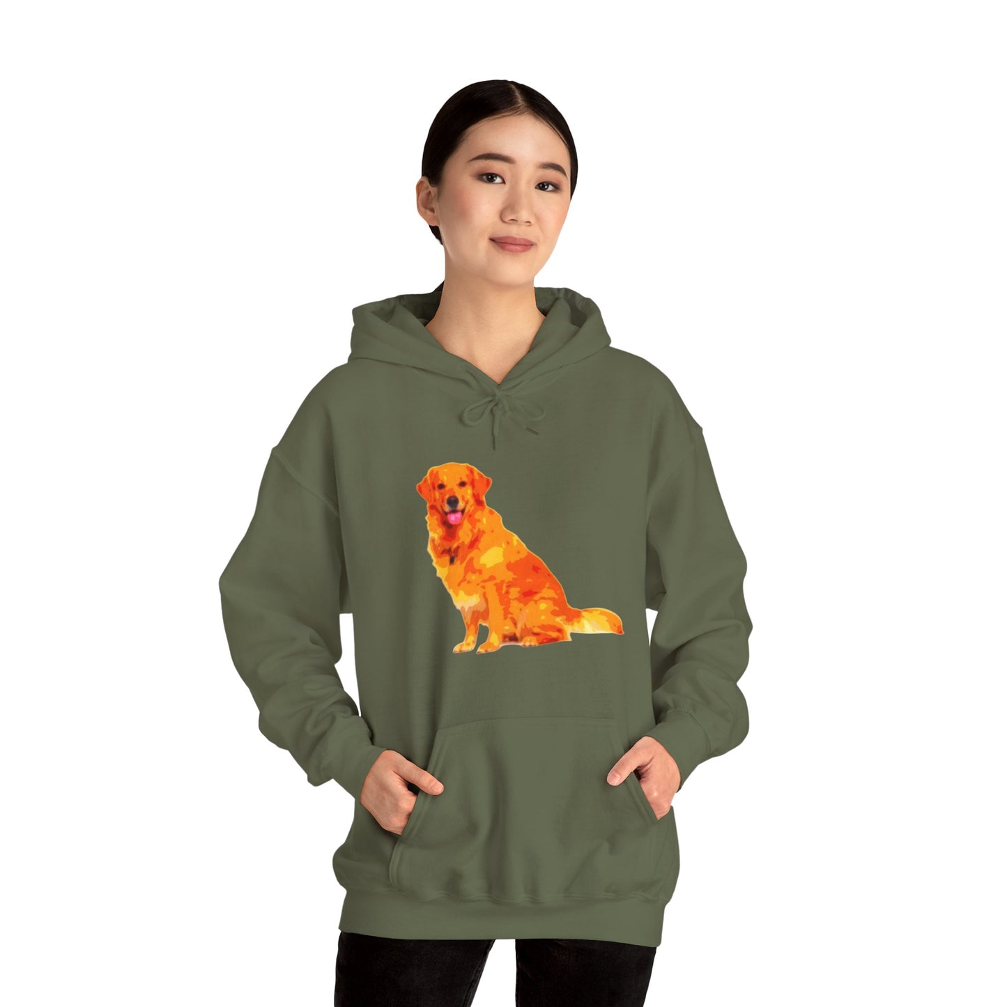 Vibrant Golden Retriever Hoodie, Pet Lover Gift, Cozy Sweatshirt, Animal Art Apparel, Dog Mom Outfit, Christmas Wear, Cute Canine Fashion